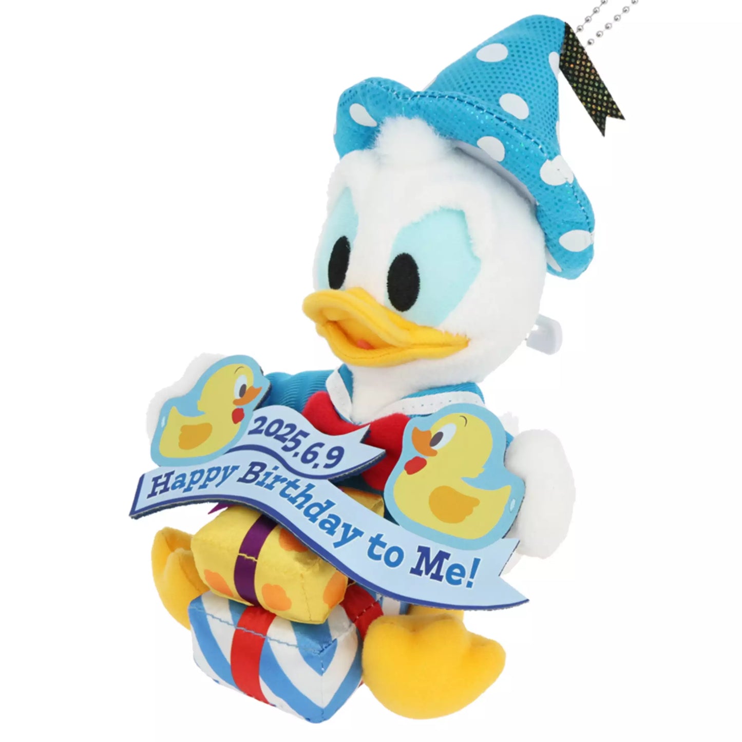 "Pre-Order" TDR - Donald Duck Plush Keychain, DONALD BIRTHDAY 6.9
