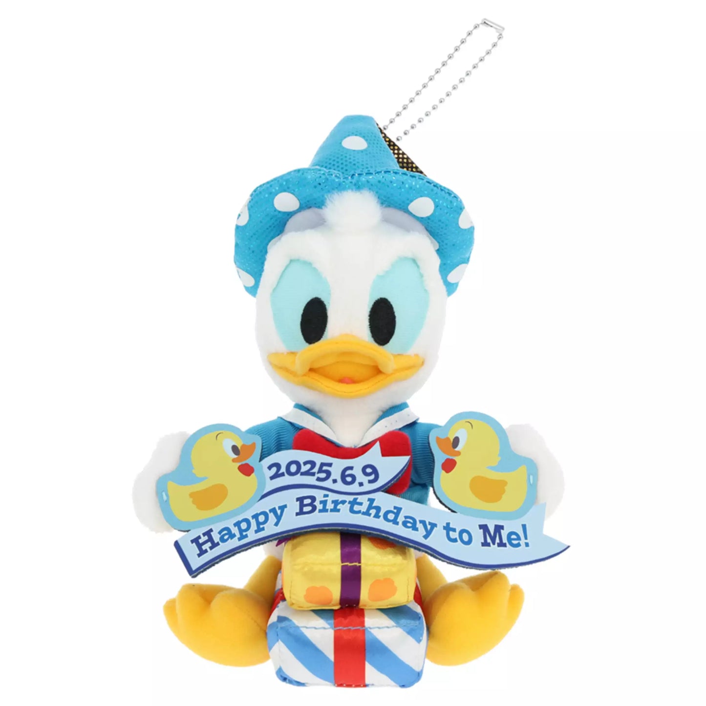 "Pre-Order" TDR - Donald Duck Plush Keychain, DONALD BIRTHDAY 6.9