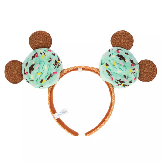 “Pre-order” TDR - Mickey Chocolate Mint Ice Cream Ears Headband