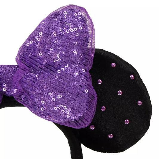 "Pre-Order" TDR - Minnie Mouse Ears Headband - 2024 Sequins Purple Halloween