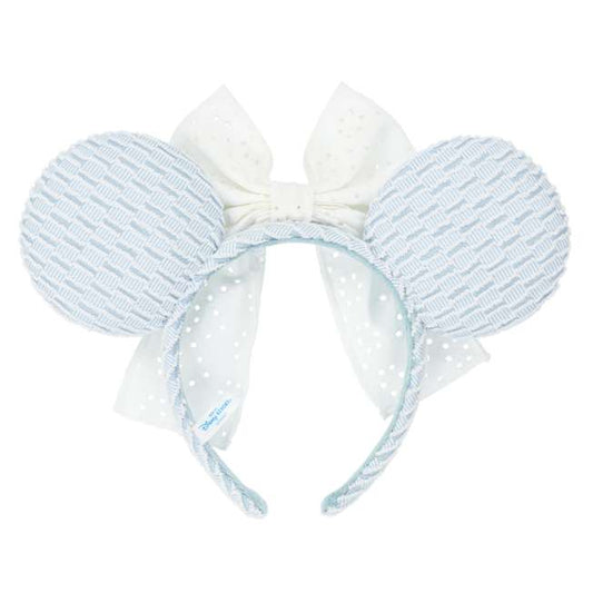 "Pre-Order" TDR - Baby Blue with Lace Bow Minnie Ears Headband