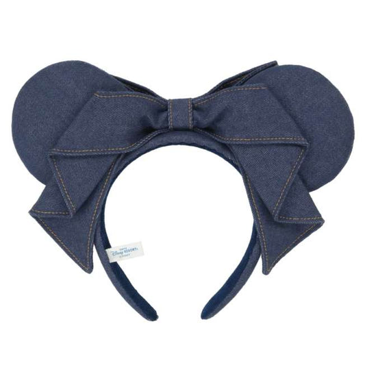 "Pre-Order" TDR - Minnie Deep Blue Denim Bow Ears Headband for Adults