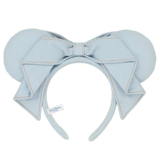 "Pre-Order" TDR - Minnie Light Blue Denim Bow Ears Headband for Adults