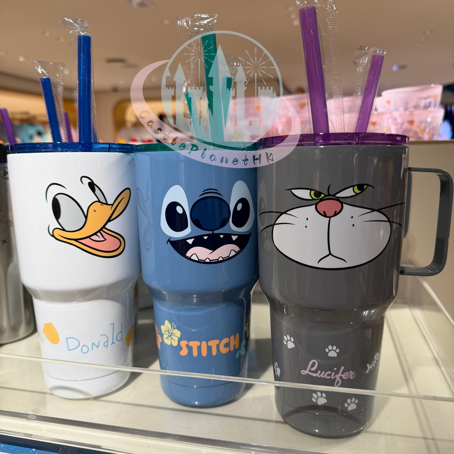 "Pre-Order" HKDL - Donald Duck Face Straw Tumbler with Handle