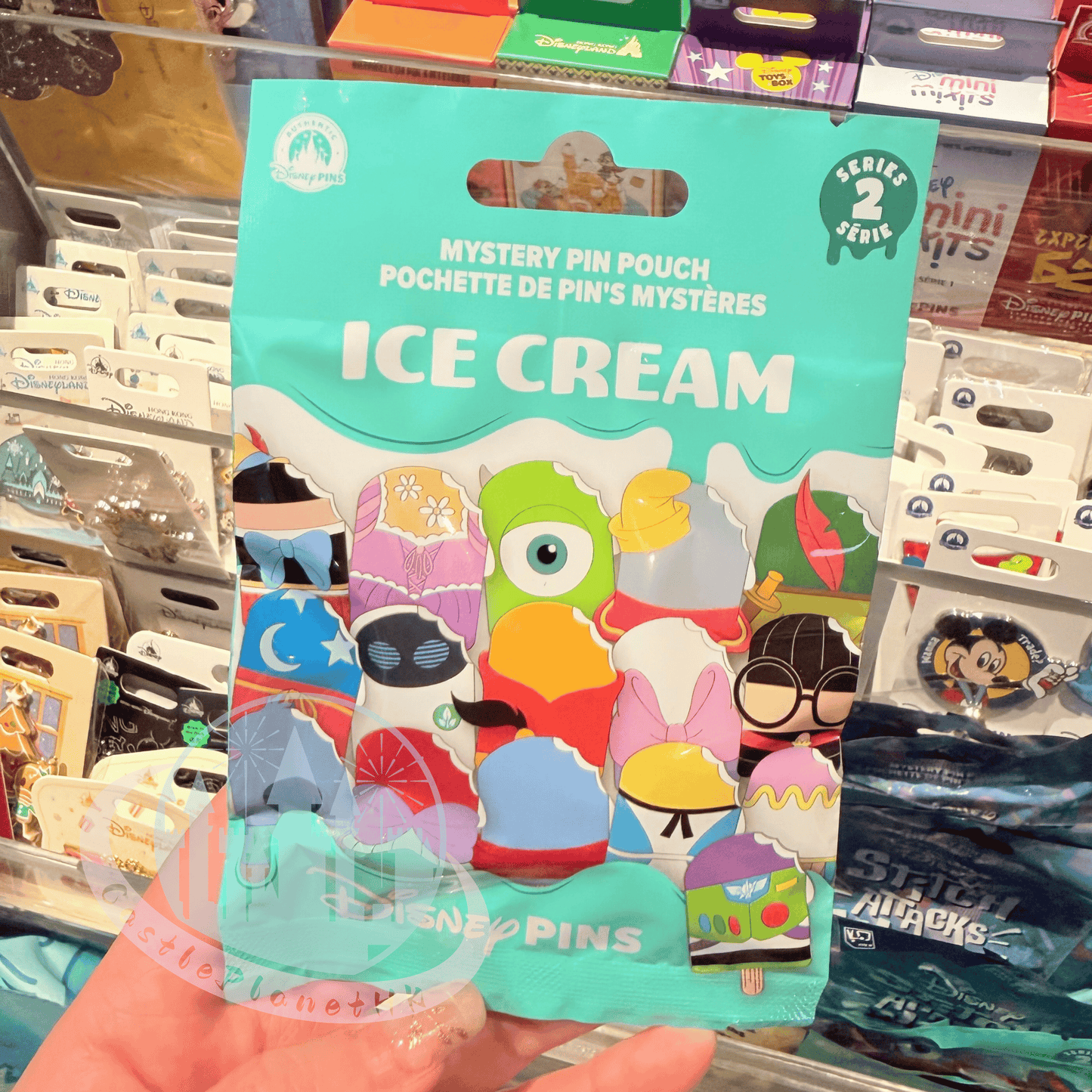 "Pre-Order" HKDL - Disney Ice Cream 5-Pc. Mystery Pin Pouch Blind Pack, Series 2