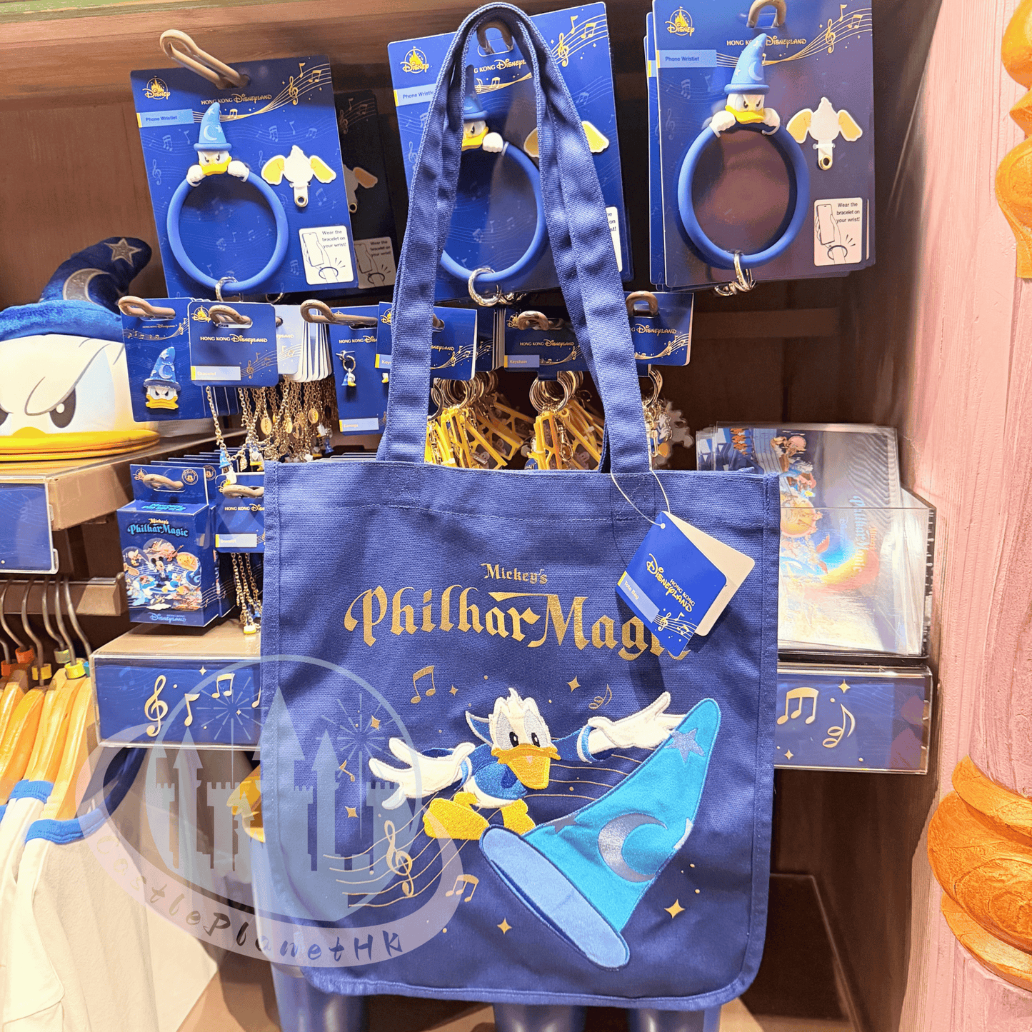 "Pre-Order" HKDL - Angry Donald Duck Sorcerer Canvas Tote Bag, Mickey’s PhilharMagic 2026