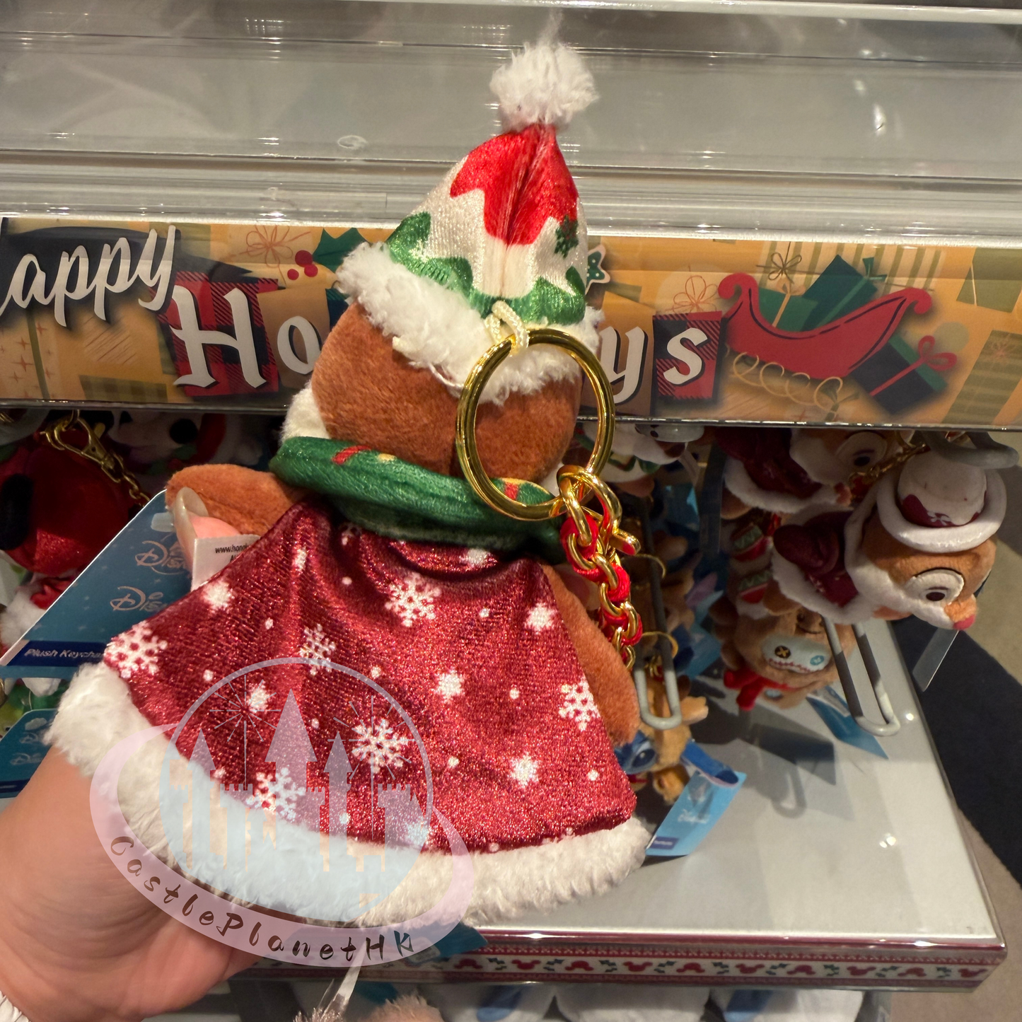 "Pre-Order" HKDL - Chip Plush Keychain, Chip 'n' Dale 2025 Christmas