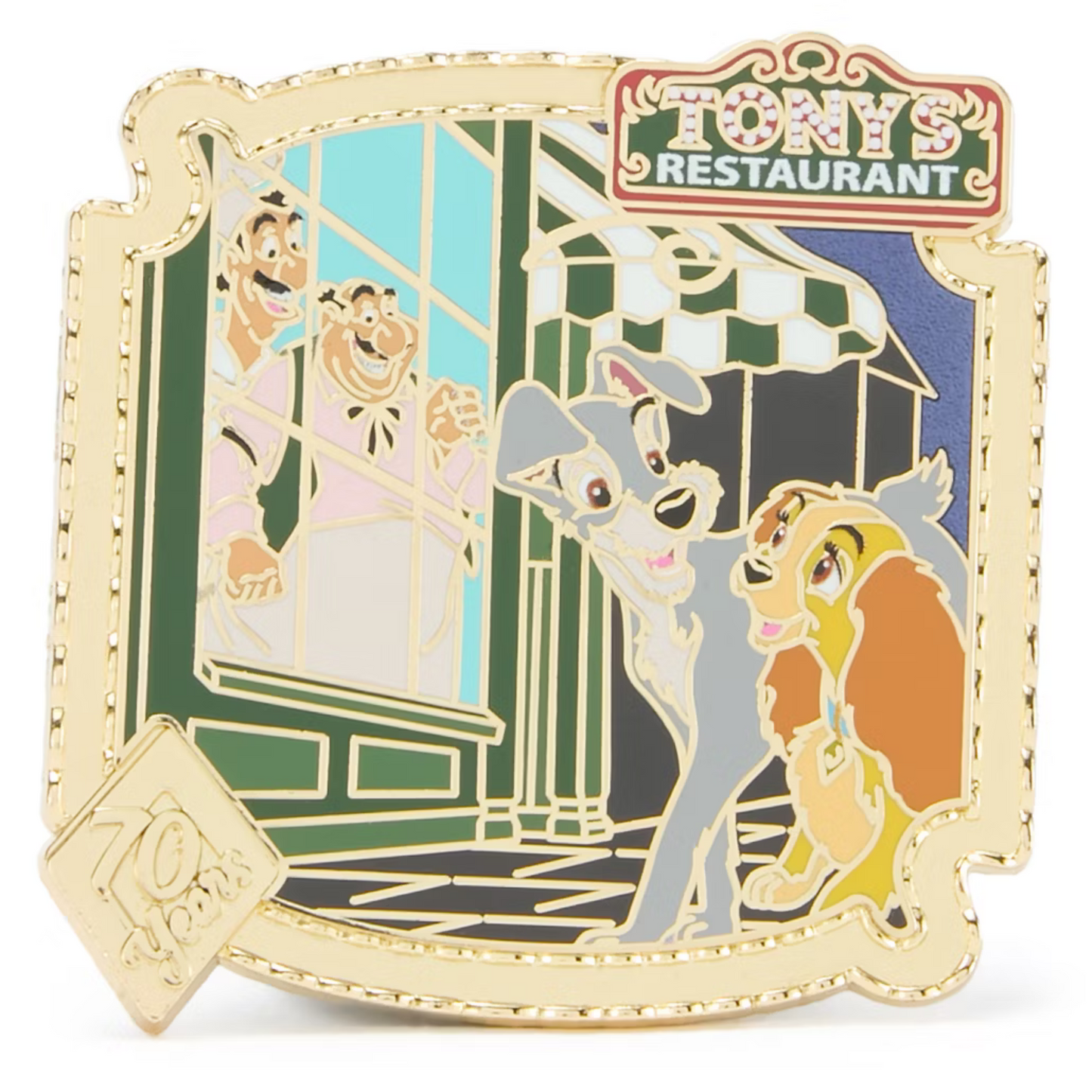 HKDL - Tony’s Restaurant Limited Release Pin, Lady and the Tramp 70th Anniversary【Ready Stock】