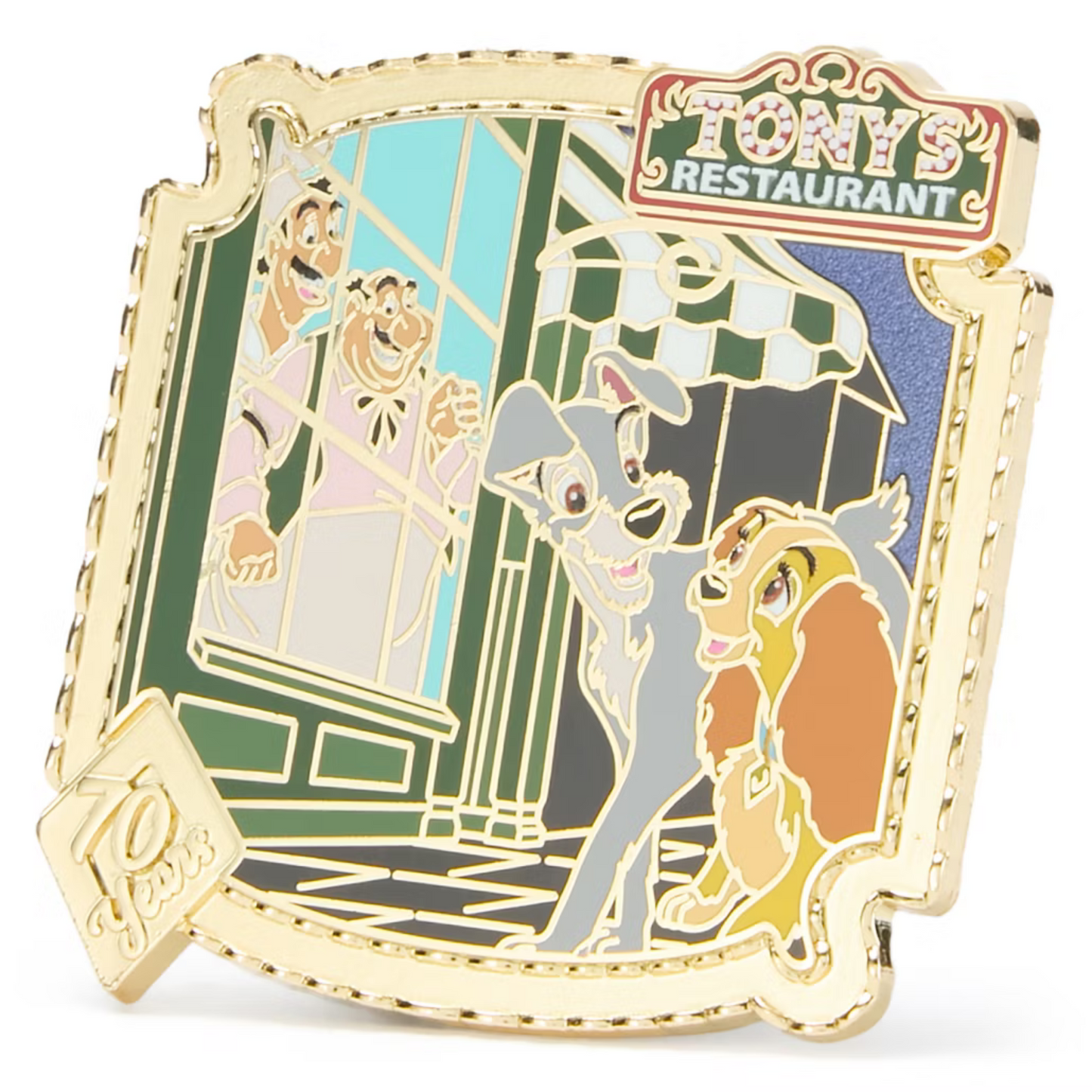 HKDL - Tony’s Restaurant Limited Release Pin, Lady and the Tramp 70th Anniversary【Ready Stock】