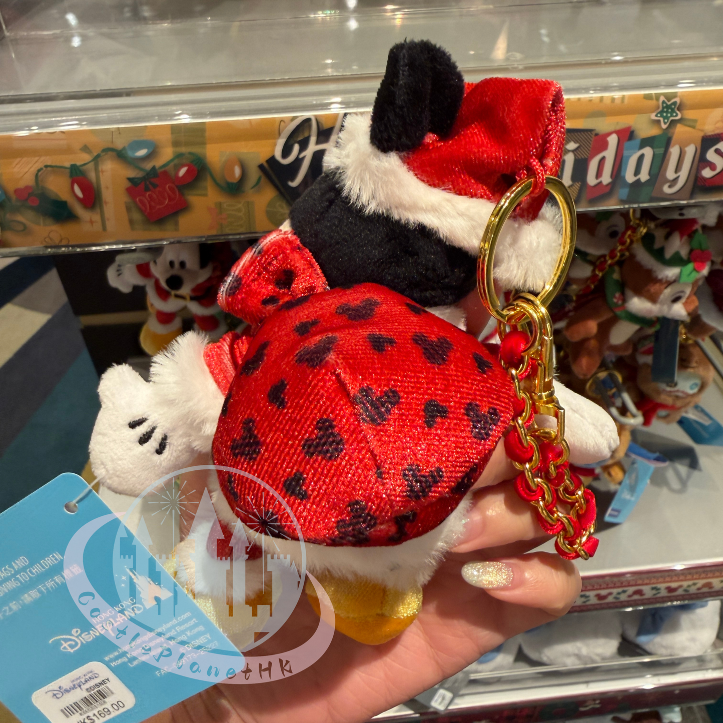"Pre-Order" HKDL - Mickey Mouse Plush Keychain, 2025 Christmas