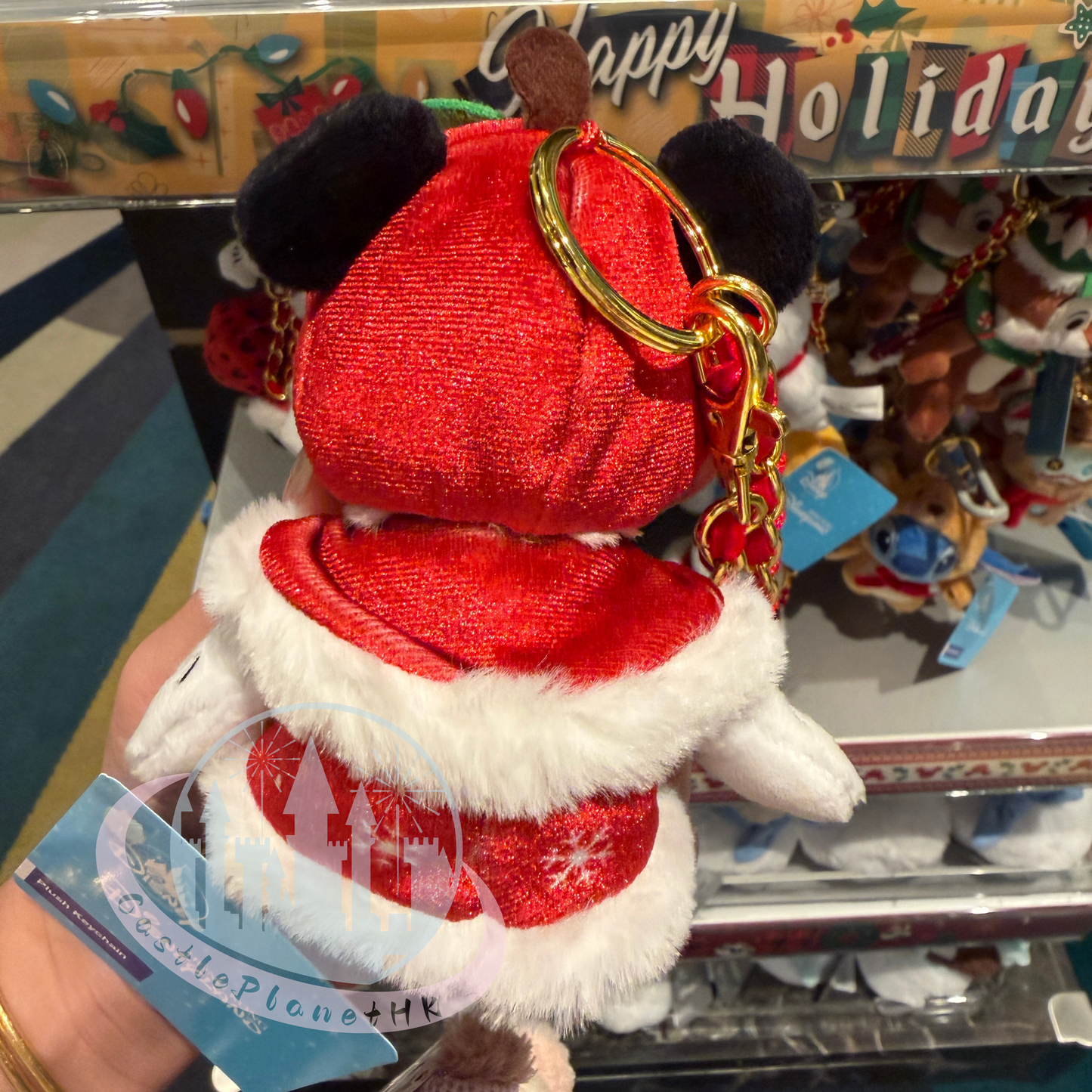 "Pre-Order" HKDL - Minnie Mouse Plush Keychain, 2025 Christmas