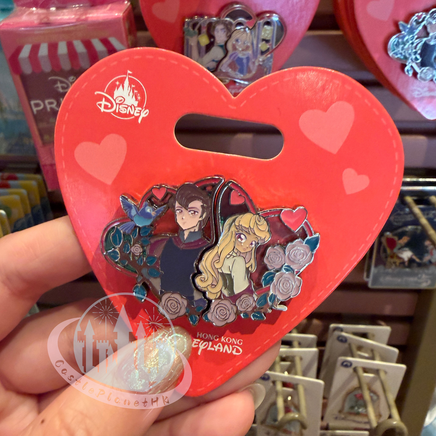 "Pre-Order" HKDL - Sleeping Beauty Phillip & Aurora Pins Set, Stained Glass Style