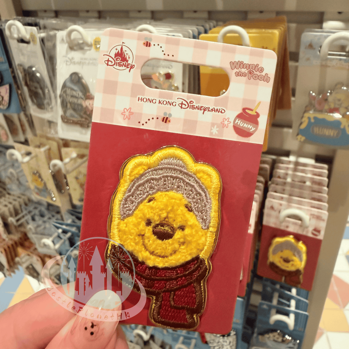 "Pre-Order" HKDL - Fuzzy Pooh with Scarf & Hat Pin, Winter Woolies 2026