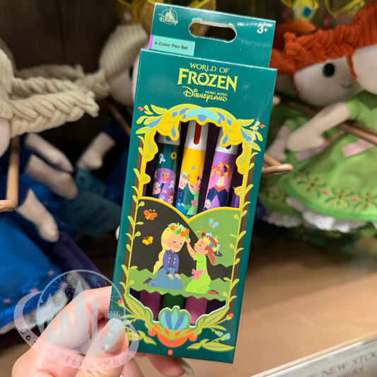 “Pre-order” HKDL - Elsa & Anna 4-Color Pen set, World of Frozen