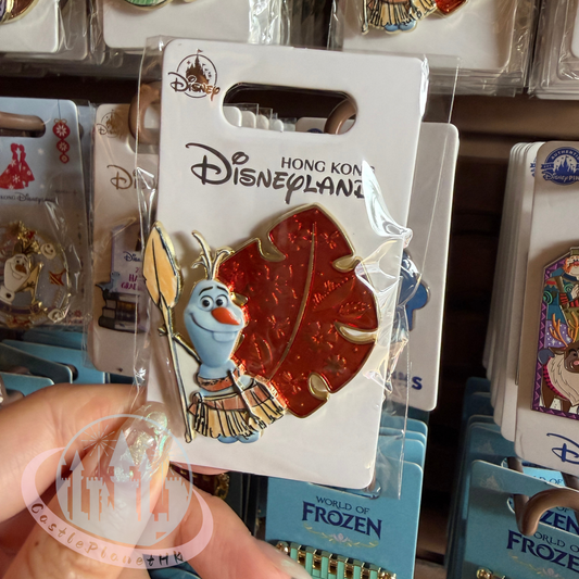 "Pre-Order" HKDL - Olaf Cross-Dress Moana Pin, World of Frozen