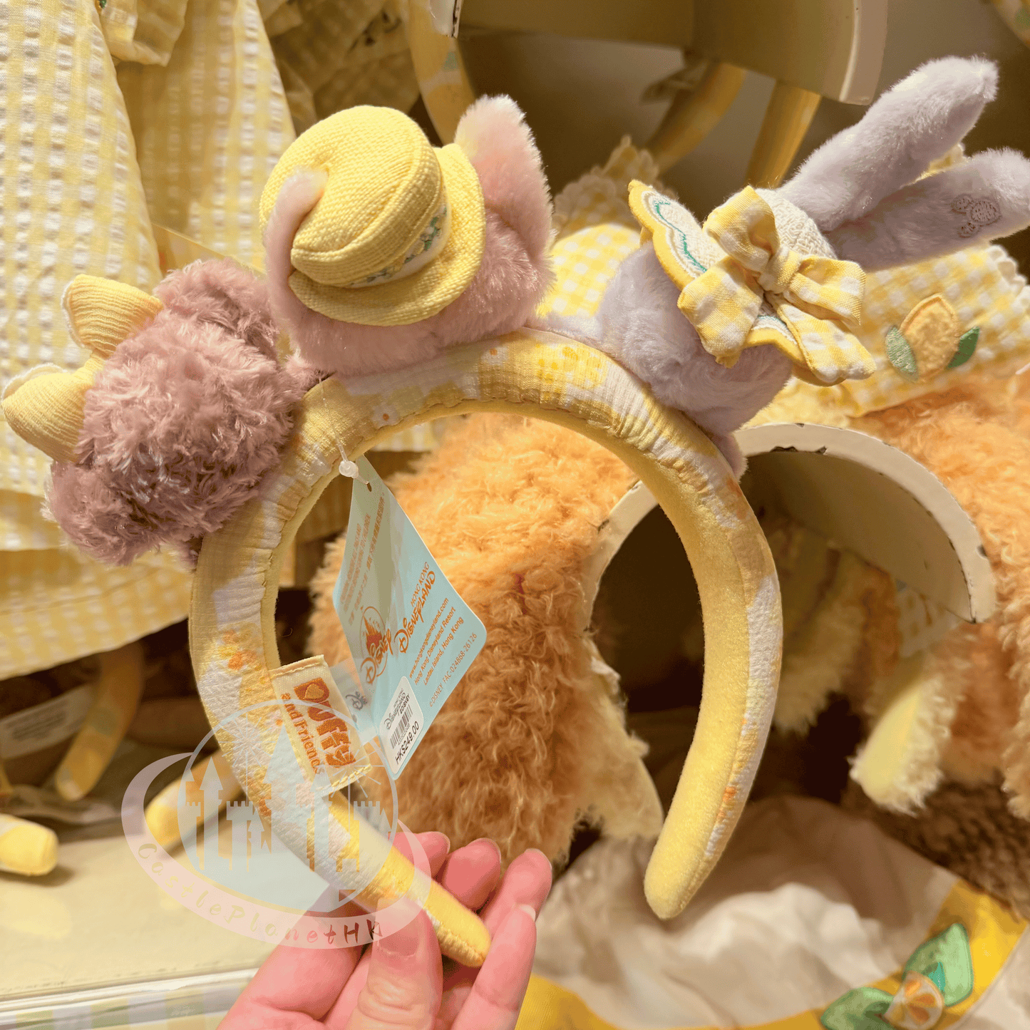 "Pre-Order" HKDL - StellaLou, LinaBell & ShellieMay Plush Headband for Adults, Duffy and Friends Lemon Fiesta 2026