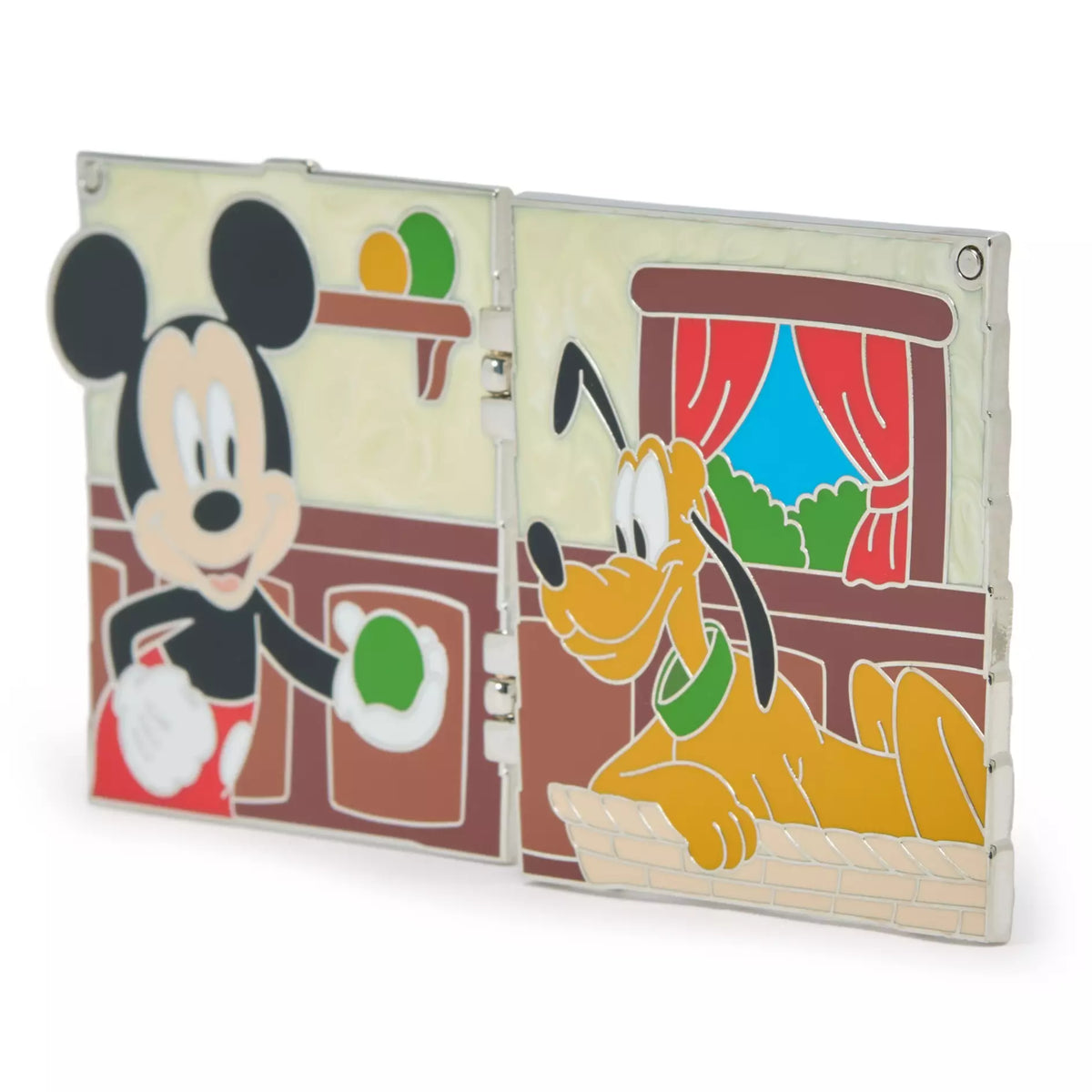 "Pre-Order" HKDL - Mickey Mouse and Pluto Hinged Pin, Disney Enchanted Doors 2026