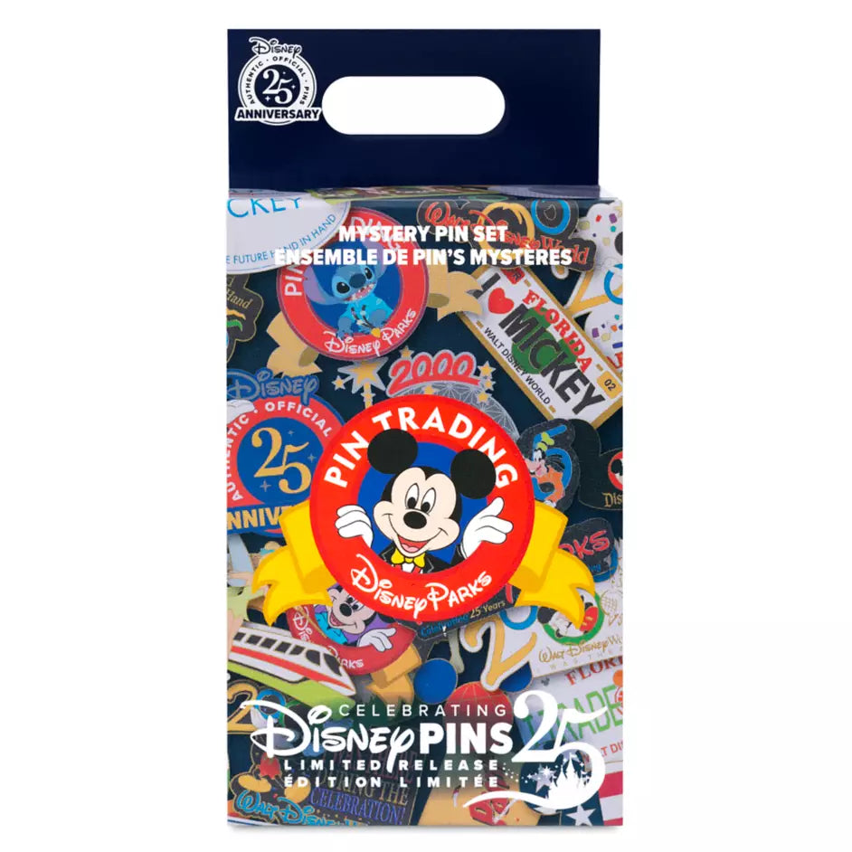 "Pre-Order" HKDL - Disney Parks Pin Trading 25 Years 2-Piece Mystery Pin Blind Pack