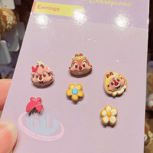 "Pre-Order" HKDL - Chip 'n' Dale Earrings set of 6, Forest Fairies 2026