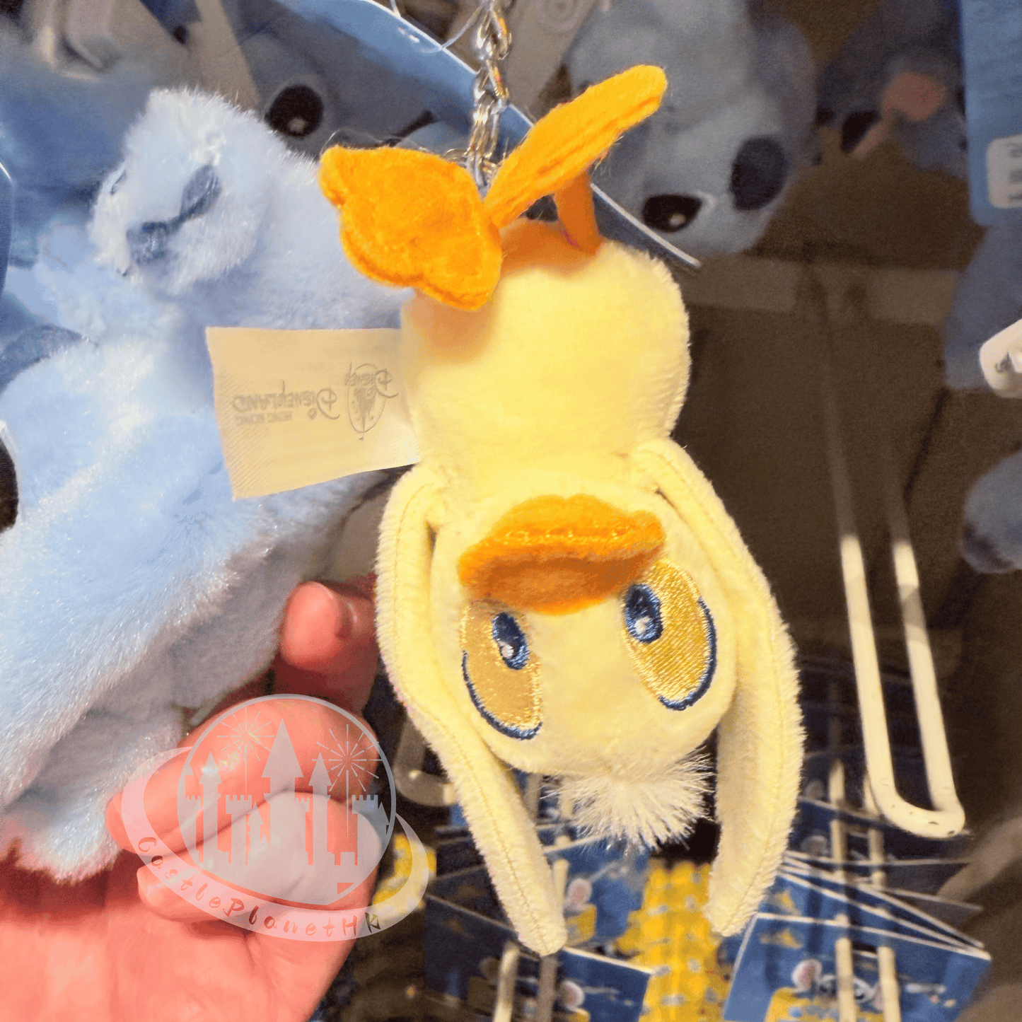 "Pre-Order" HKDL - Stitch with Duckling Plush Bag Charm, Lilo and Stitch Summer 2026