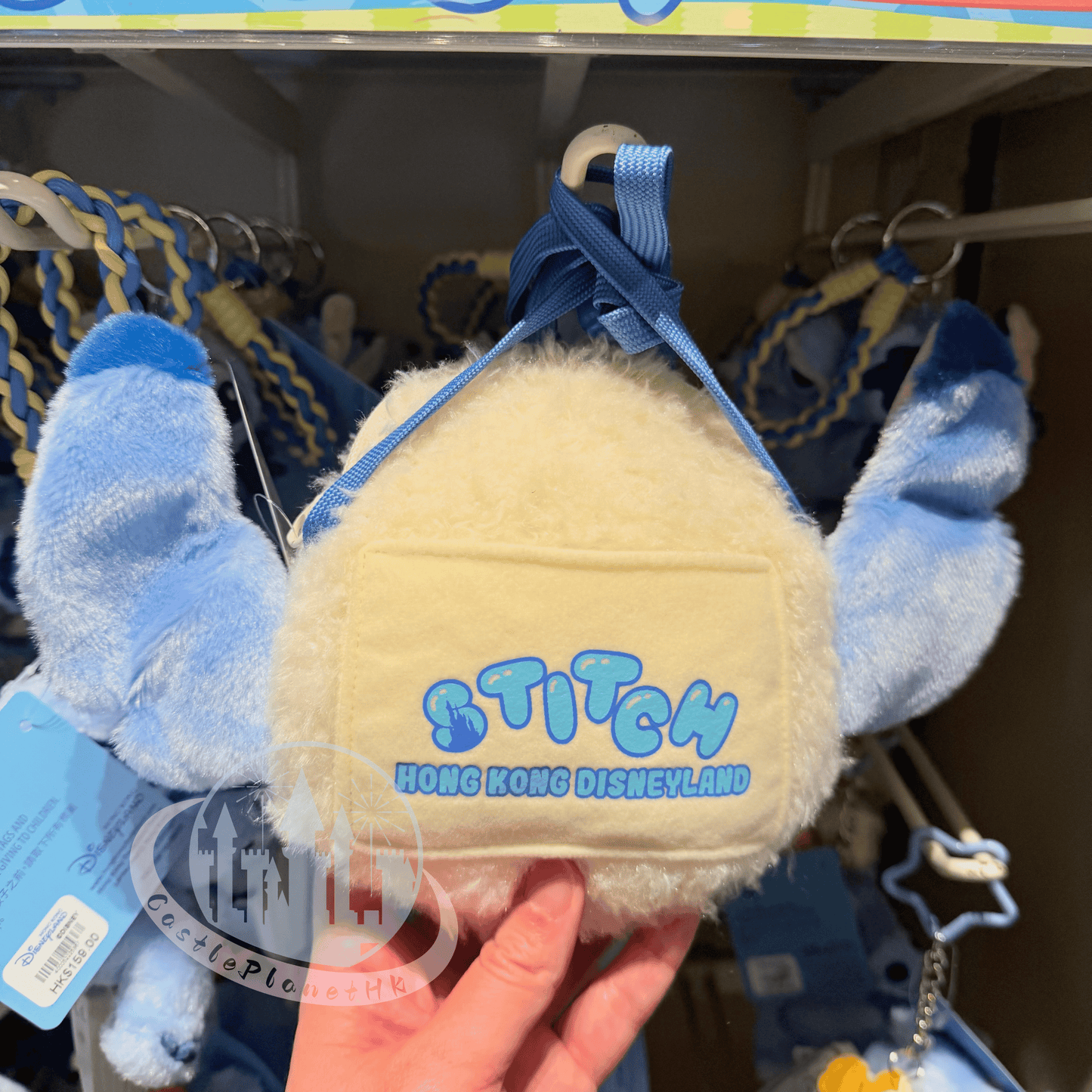 "Pre-Order" HKDL - Stitch cos Duck Plush Face mini Bag, Lilo and Stitch Summer 2026