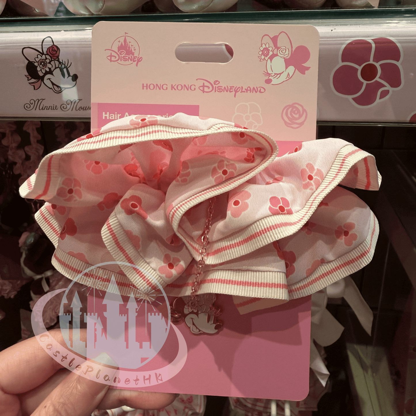 "Pre-Order" HKDL -Minnie Mouse Hair Scrunchie Accessories, Spring Flowery 2026