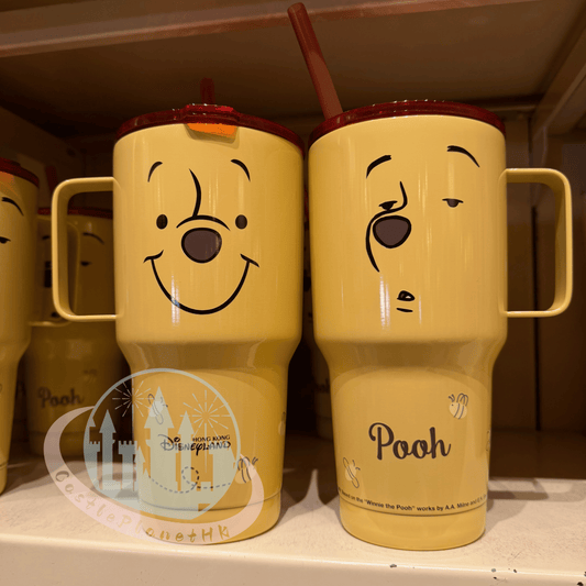 "Pre-Order" HKDL - Winnie the Pooh Face Straw Tumbler with Handle