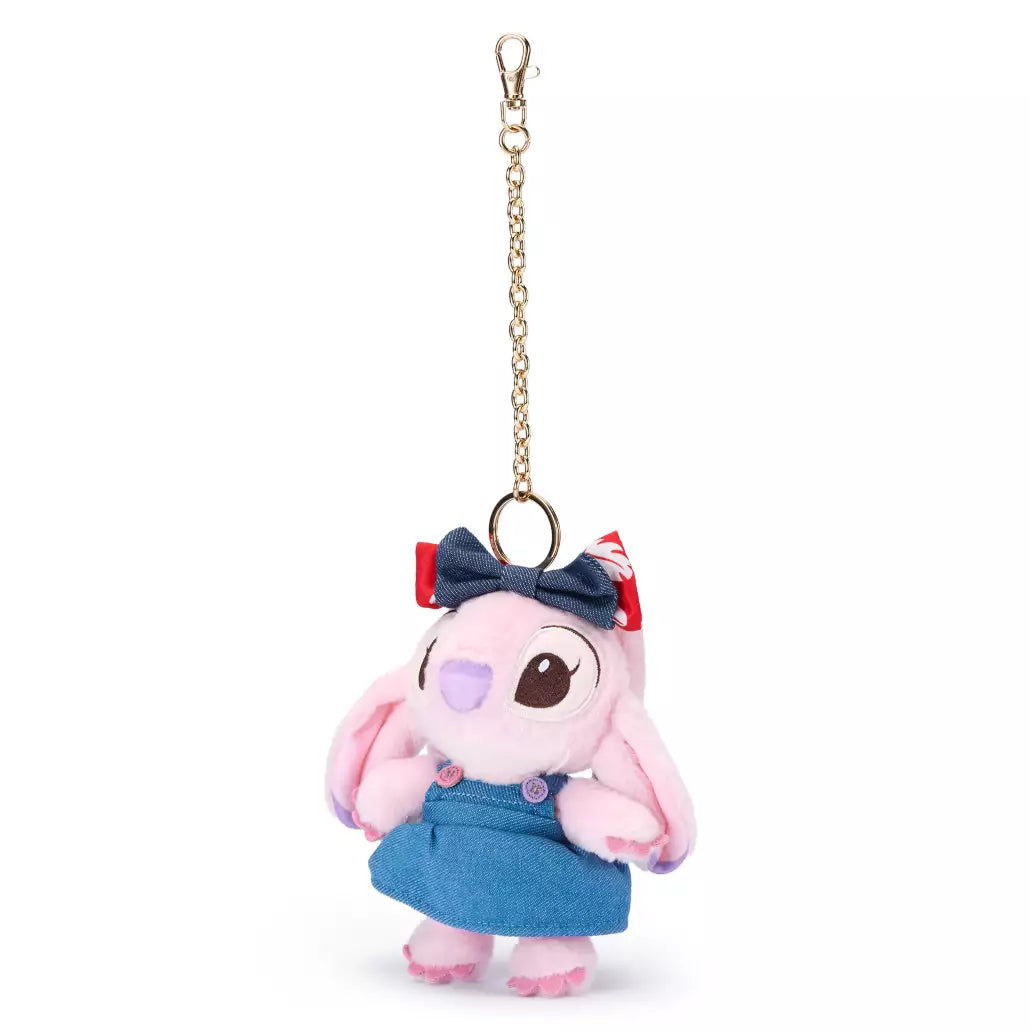 “Pre-order” SHDR/HKDL - Angel Denim Plush Keychain, Lilo & Stitch