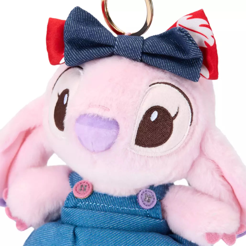 “Pre-order” SHDR/HKDL - Angel Denim Plush Keychain, Lilo & Stitch