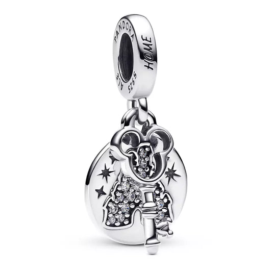 “Pre-order” HKDL - Fantasyland Castle Lock and Key Double Dangle Charm (Disney X PANDORA)