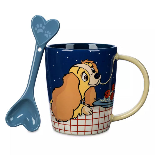 "Pre-Order" HKDL - Lady and the Tramp Mug with Spoon Set
