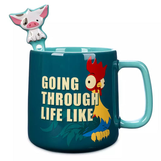 “Pre-order” HKDL - HeiHei and Pua Mug with Spoon Set, Moana