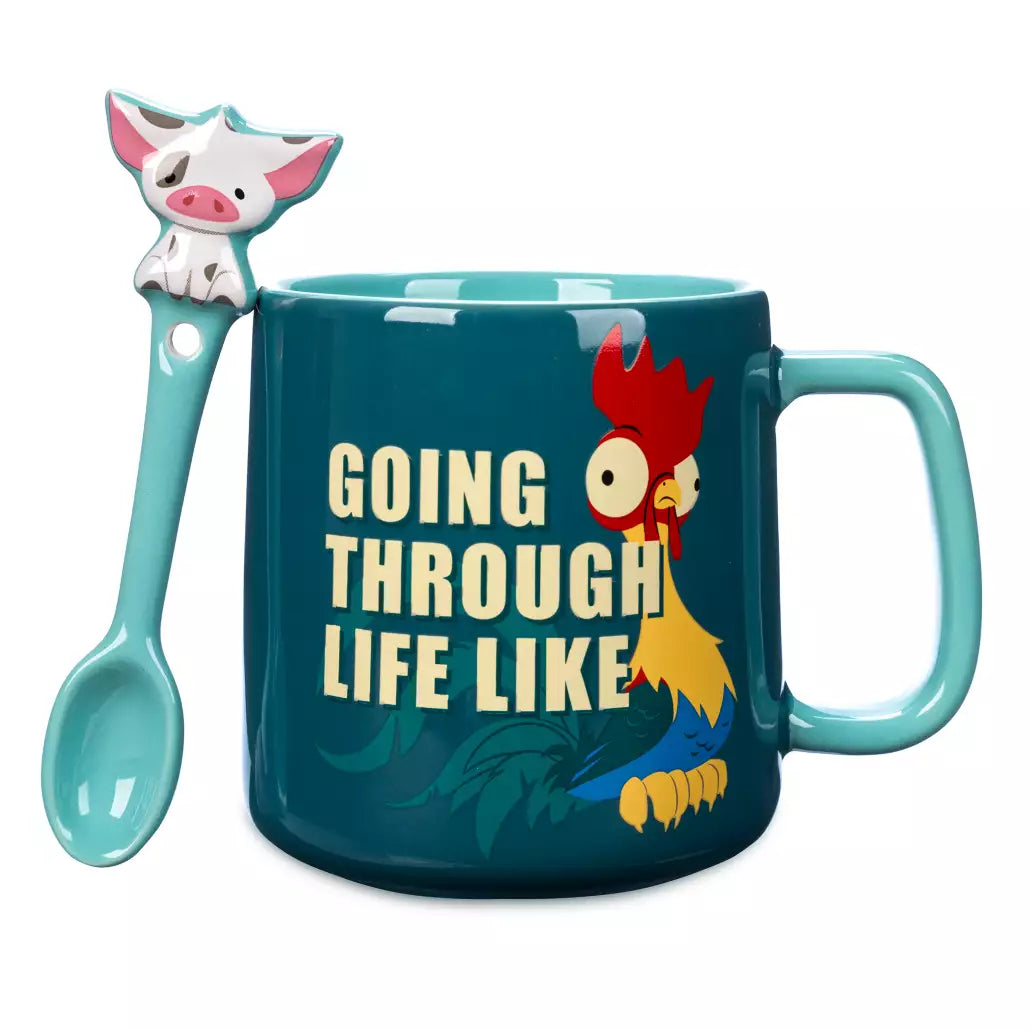 “Pre-order” HKDL - HeiHei and Pua Mug with Spoon Set, Moana