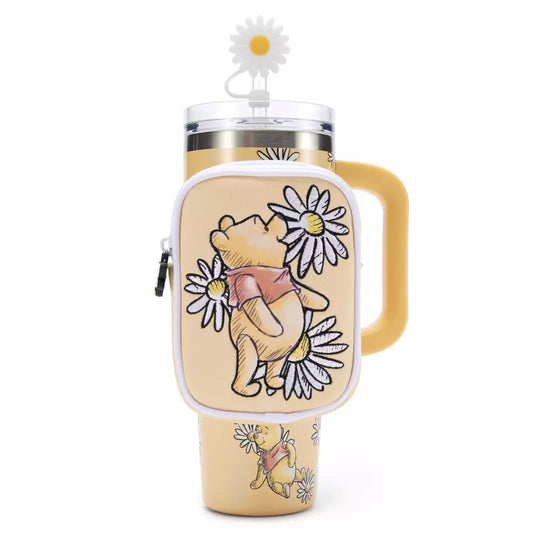 “Pre-order” HKDL - Winnie the Pooh Stainless Steel Travel Tumbler with Straw plus Zip Case
