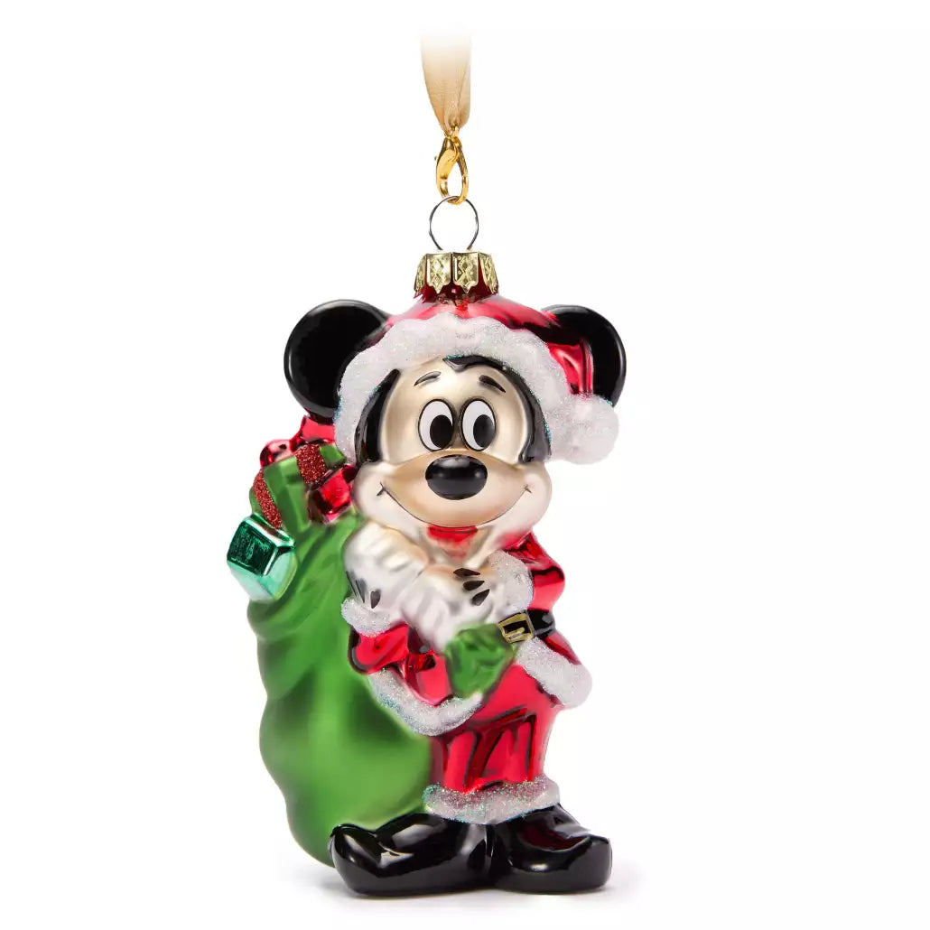 “Pre-order” HKDL - Santa Mickey Mouse Holiday Glass Ornament