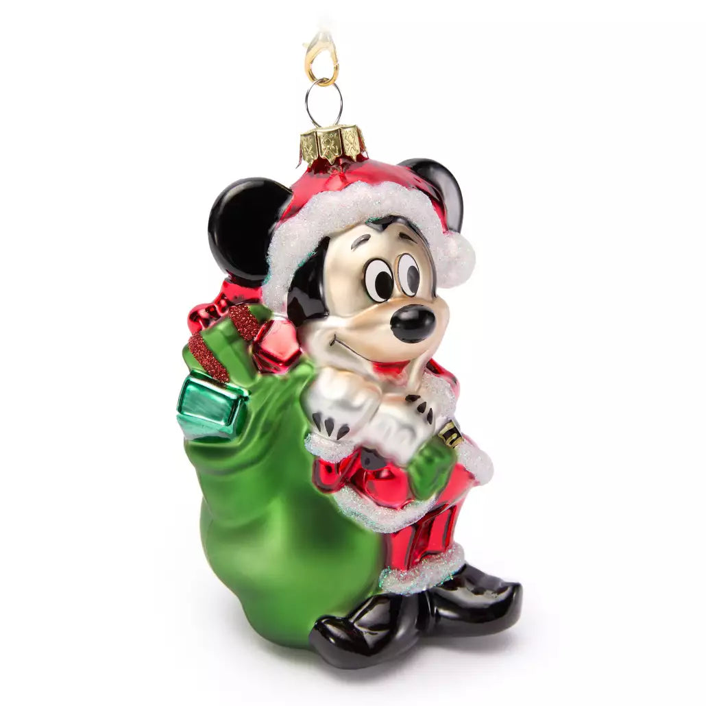 “Pre-order” HKDL - Santa Mickey Mouse Holiday Glass Ornament