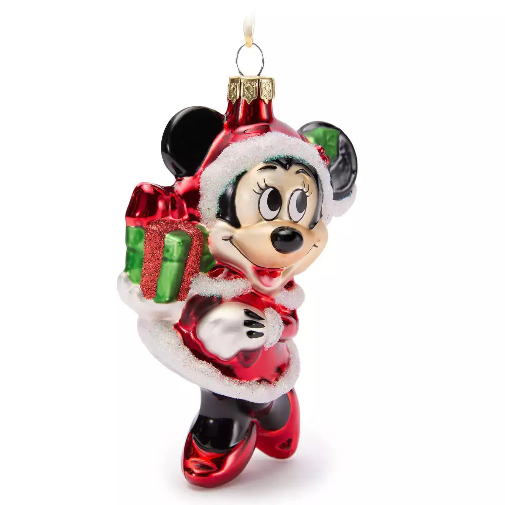 “Pre-order” HKDL - Santa Minnie Mouse Holiday Glass Ornament