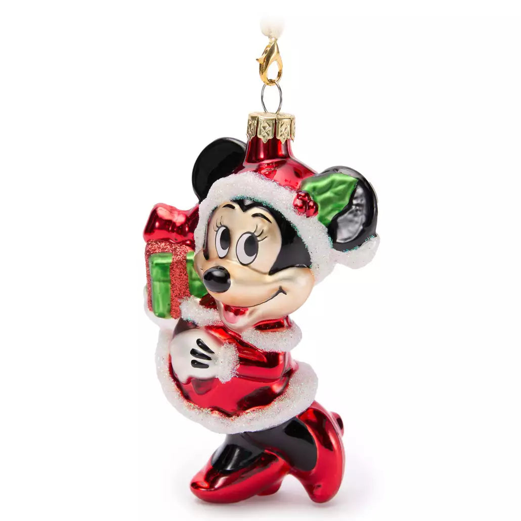 “Pre-order” HKDL - Santa Minnie Mouse Holiday Glass Ornament