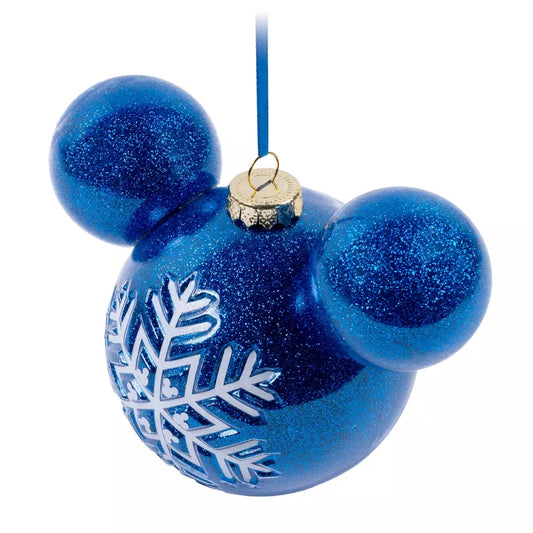 “Pre-order” HKDL - Mickey Mouse Icon Ball Ornament, Glitter Snowflake