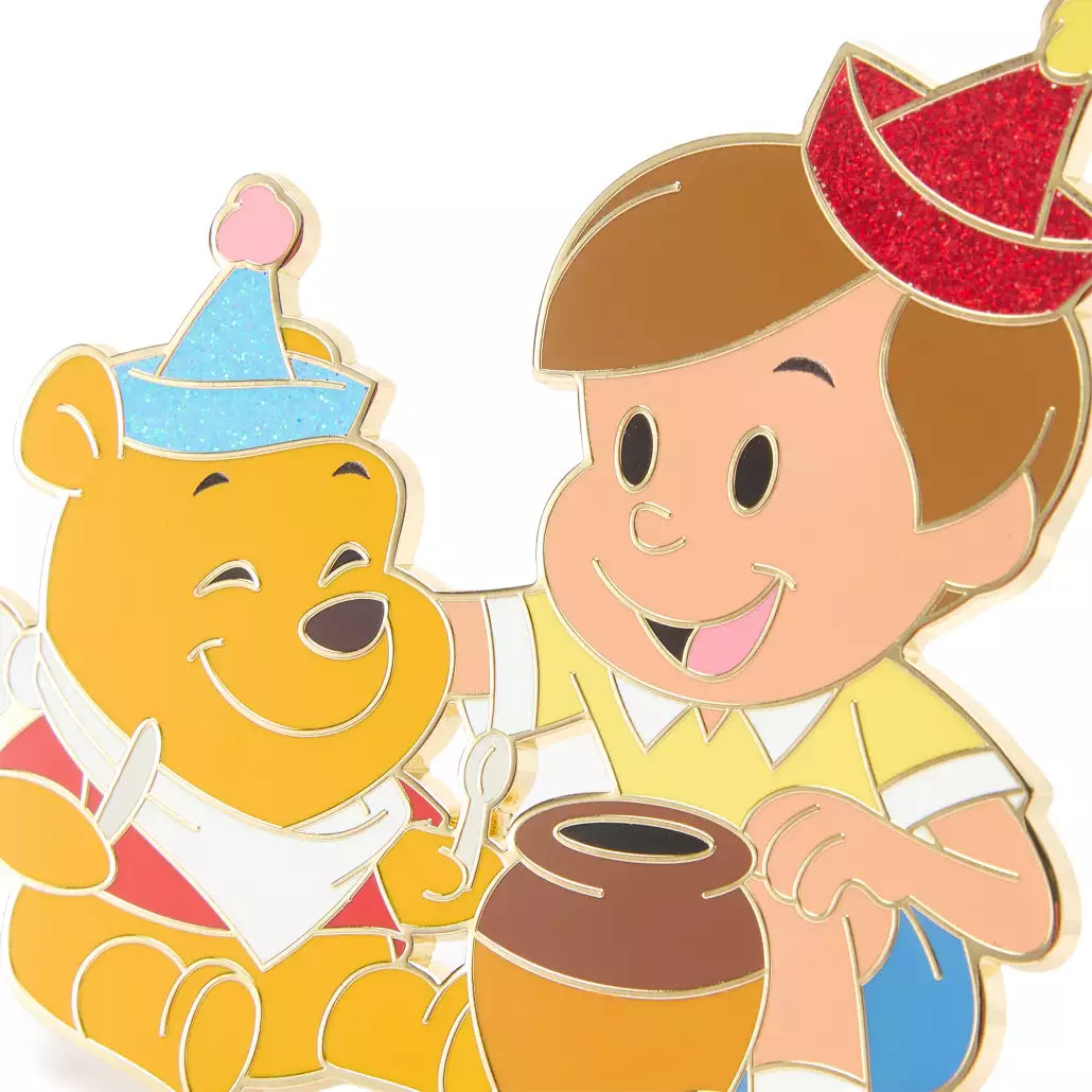 "Pre-Order" HKDL - Winnie the Pooh and Christopher Robin 2-Piece Pin Set, Hundred Acre Wood Series, December