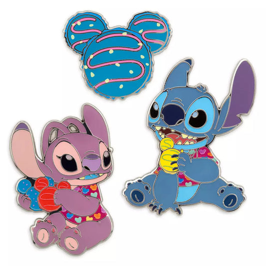 “Pre-order” HKDL - Stitch Attacks Snacks Limited Release Pin Set, Macaron, March