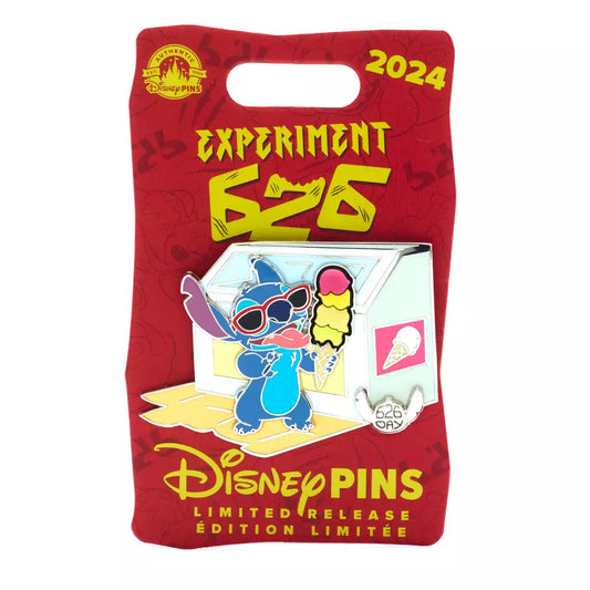 "Pre-Order" HKDL - Stitch Experiment 626 Ice Cream Pin, 626 Day 2024