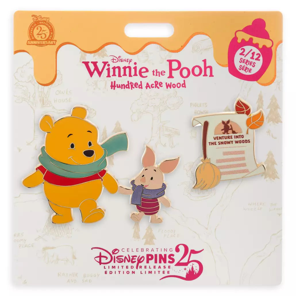 "Pre-Order" HKDL - Winnie the Pooh and Piglet 2-Piece Pin Set, Hundred Acre Wood Series, February