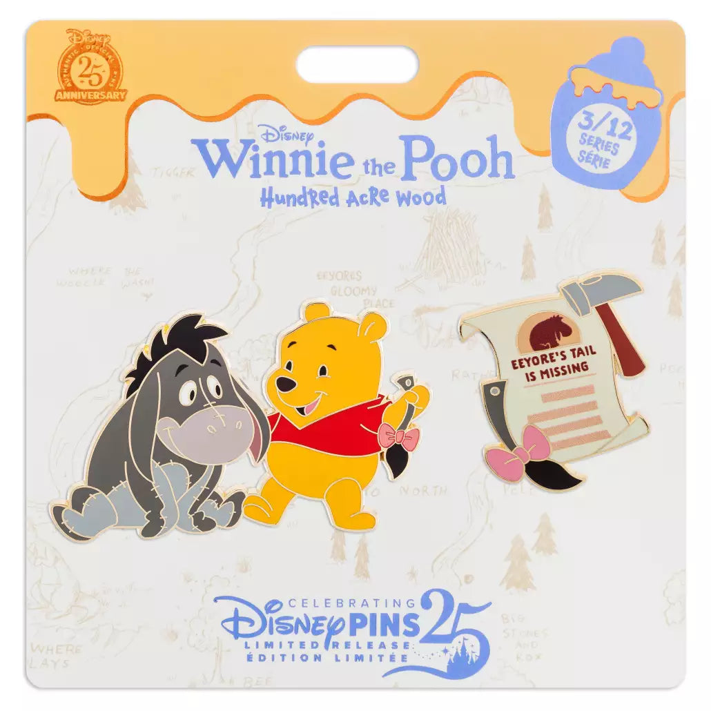 "Pre-Order" HKDL - Winnie the Pooh and Eeyore 2-Piece Pin Set, Hundred Acre Wood Series, March
