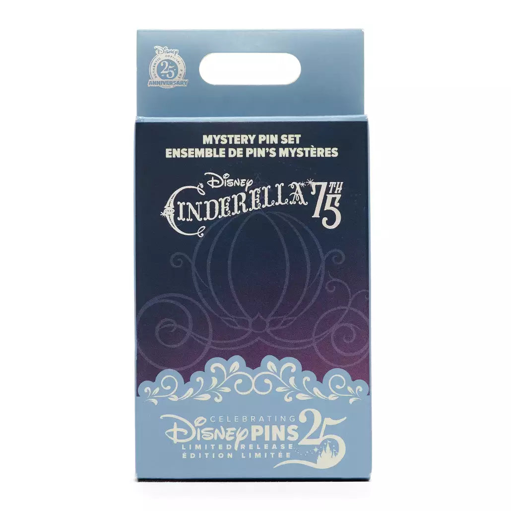 HKDL - Cinderella 75th Anniversary 2-Piece Mystery Pin Blind Pack【Ready Stock】