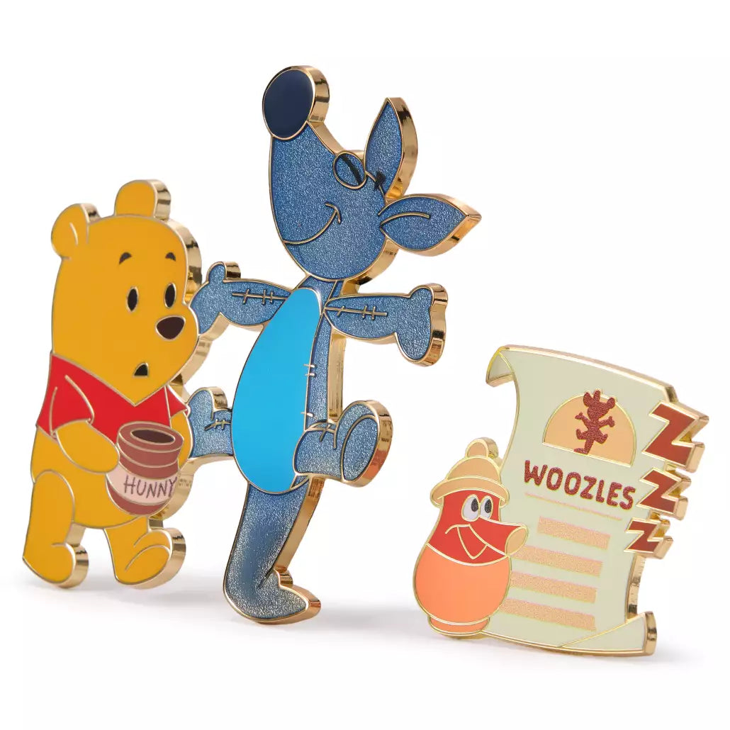 HKDL - Winnie the Pooh and Woozle 2-Piece Pin Set, Hundred Acre Wood Series, June【Ready Stock】