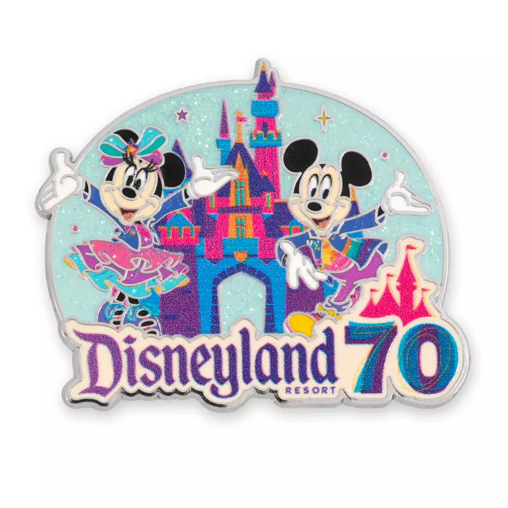 "Pre-Order" HKDL - Mickey Mouse and Minnie Mouse Pin, Disneyland 70th Anniversary