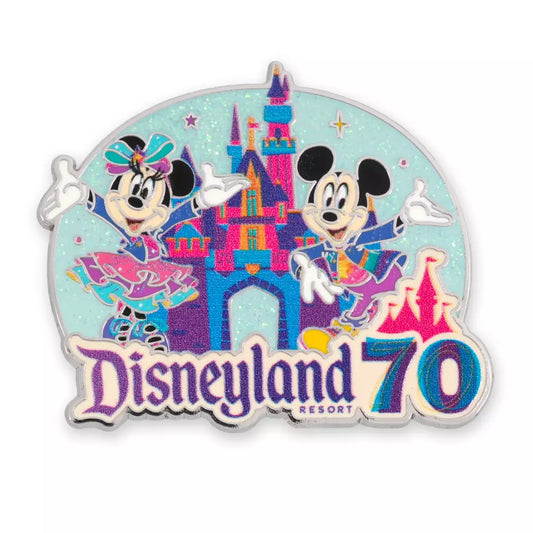"Pre-Order" HKDL - Mickey Mouse and Minnie Mouse Pin, Disneyland 70th Anniversary