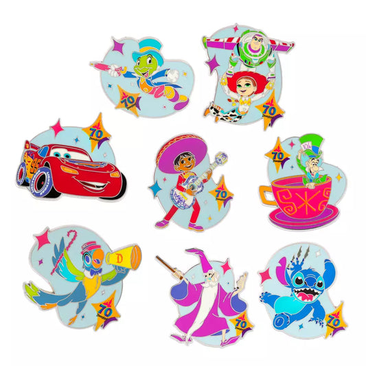 "Pre-Order" HKDL - Disneyland 70th Anniversary Mystery Pin 2-Piece Blind Pack