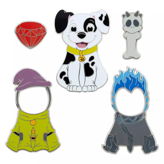 HKDL - Disney Pets Outfits Patch Pin Set with Hades and Dopey Costumes【Ready Stock】